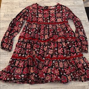 Hanna Andersson Red and Pink Floral Kids Dress
